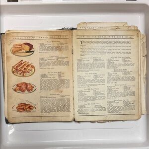 Vintage Recipe Book for Home Kitchen